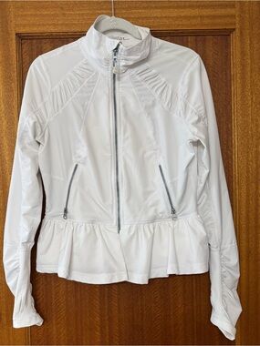 Zella Peplum Jacket, Med. White